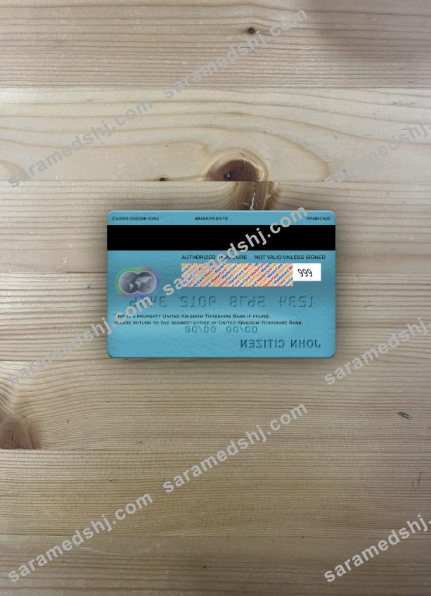 United Kingdom Yorkshire Bank mastercard photolook back
